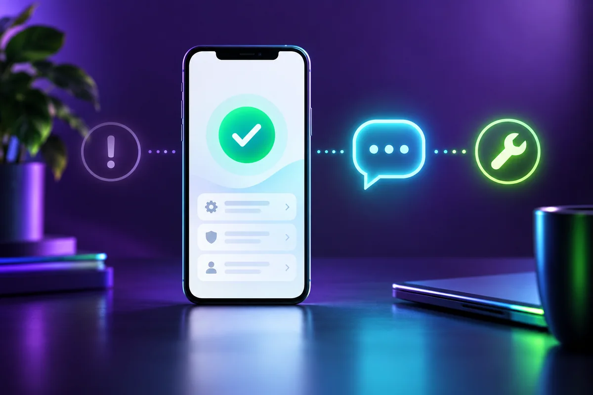 Mobile support pathway with secure message symbols